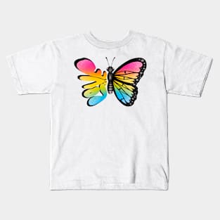 Pan Pride Butterfly Kids T-Shirt